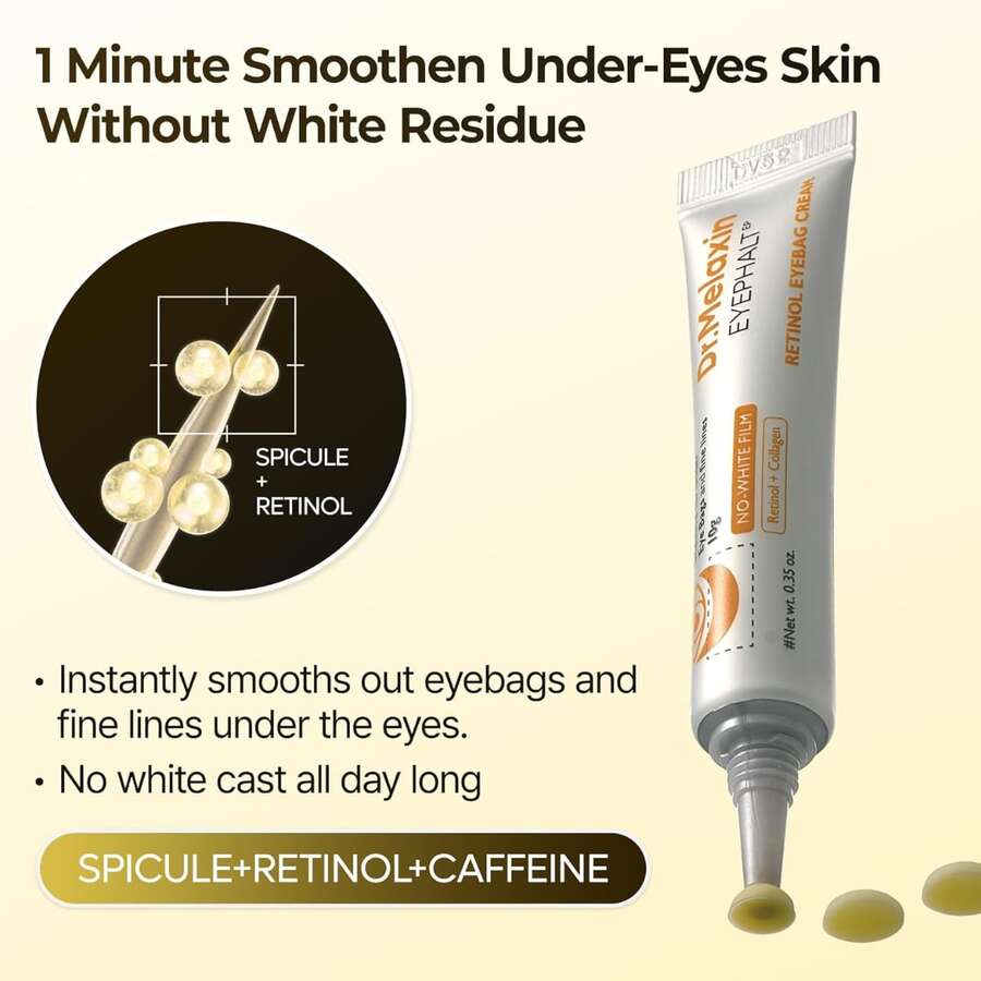 Dr.Melaxin Eyephalt Retinol Eyebag Cream 10G Eye Bag Cream Anti-Puffiness Korean Skincare Retinol Eye Cream Eye Bag Cream Anti-Dark Circles Eye Treatment K-Beauty Eye Care – Eye Contour Care - Retinol - View 1