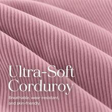 Lightweight Corduroy Bean Bag Cover, Pink/Sky Blue/Light Gray Breathable Slouchy Sofa Cover, Removable And Machine Washable Indoor Home Decor, Filling Not Included - Multicolor - View 8