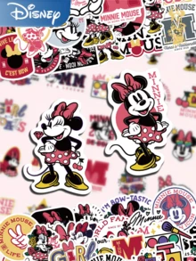 Disney 50张迪士尼米妮老鼠贴纸，可爱卡通动画主题贴纸，创意手绘涂鸦贴纸，适用于手机、冰箱、水瓶、吉他、滑板，手工装饰，生日派对礼物，奖励 - A - 查看 9