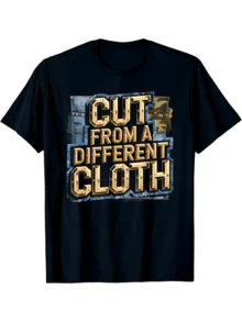 Men's Hip-Hop T-Shirt, Made With A Variety Of Combined Fabrics, With Interesting Cuts, Designed With Slogans And Patches, Casual Crew Neck T-Shirt, Perfect To Combine With Jeans, Suitable For All Seasons (Machine Washable) - 黑色 - 查看 1