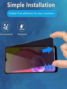 2er Pack Galaxy S25 S24 S23 FE A03 A04 A05 A06 A07 A13 A14 A15 A16 A17 A23 A24 A25 A26 A27 A34 A35 A36 A37 A54 A55 A56 A57 4G/5G Modelle Gehärtetes Glas Blickschutz-Bildschirmschutz, hochauflösend transparent, einfache Installation, blasenfrei - 2 Stück Sichtschutz - Übersicht 6