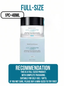 Kem chống lão hóa SkinCeuticals A.G.E. Interrupter, cỡ lớn 48ml / cỡ du lịch 15ml / mẫu thử 3ml, nâng cơ và làm săn chắc da, làm mờ nếp nhăn, tạo đường nét cho khuôn mặt, thúc đẩy sản sinh collagen và tăng cường hàng rào bảo vệ da, phù hợp với mọi loại da, sử dụng hàng ngày/khi đi làm/du lịch, quà tặng chăm sóc da chống lão hóa và làm săn chắc cao cấp. - kem dưỡng da mặt AGE - Xem 5