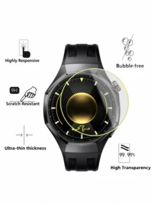 (Lot de 6) Compatible pour Hw Watch GT 6/GT 6 Pro/GT 5/GT5 Pro/Watch GT 4/Watch GT Runner 2/Watch Ultimate 41mm/42mm/43mm/46mm, protecteur d'écran en verre trempé anti-rayures, compatible avec la coque, HD ultra, sans bulles, installation facile - 6 pièces - Voir 4
