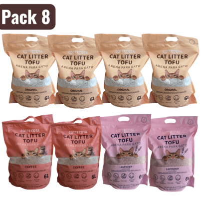 Areia para gatos 6 L de tofu vegetal orgânico, areia natural para gatos Areia aglomerante natural sem poeira, areia vegetal absorvente para animais de estimação, areia de tofu antiodor e absorvente para gatos