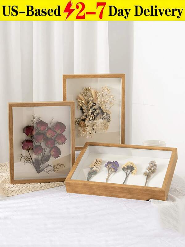 [Delivery Within 2-7 Days In The United States] Aesthetic Natural Wood Shadow Box With Fixed Backboard Sturdy Construction Protects Keepsakes Rustic Deep Display Case For Family Friends And Decorators Vintage Tabletop Memorabilia Storage Box For Bedroom Desk Aesthetic Ornament Wall Art Gallery Exhibition Decorative Ticket Medal Collectibles Holder Box Home Aesthetic Accessories Picture Frames