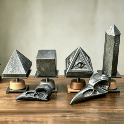 Kim tự tháp đá Shungite tự nhiên hình mắt ác, khối đá mài bóng, cột đá chữa bệnh, tượng đá trang trí nhà cửa, văn phòng, quà tặng năng lượng tâm linh.