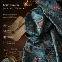 1pc, Exquisite Embroidered Brocade Fabric, 150g/Sqm, Polyester Material, Pre-Cut, Hand Wash Only, Suitable For DIY Handicrafts, Sewing, Clothing And Home Decor - Multicolor - View 34