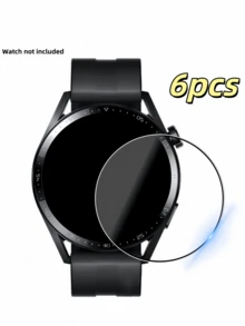 (Lot de 6) Compatible pour Hw Watch GT 6/GT 6 Pro/GT 5/GT5 Pro/Watch GT 4/Watch GT Runner 2/Watch Ultimate 41mm/42mm/43mm/46mm, protecteur d'écran en verre trempé anti-rayures, compatible avec la coque, HD ultra, sans bulles, installation facile - 6 pièces - Voir 21