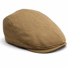 Men's Linen Retro Italian Style Beret Hat/Cap - Khaki - View 2