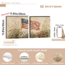 1pc Vintage Style Wall Art Poster, July 4th Art Print, American Flag Painting Print, Independence Day Art, American Decor, Independence Day Wall Art, Framed Or Unframed, Room Decor, Home Decor, College Dorm Apartment Decor, Hotel, Home, Living Room, Bedroom, Bathroom And Office Wall Decor Gift - A - View 16