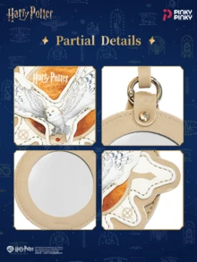 Harry Potter 哈利波特包包掛飾鏡子 PU 皮革包掛吊飾裝飾配件 聖誕節萬聖節生日派對禮物 - 彩色 - 查看 6