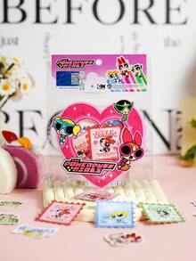 THE POWERPUFF GIRLS 20 miếng dán PET hình Powerpuff Girls, hình hoạt hình, chống thấm nước, hình Blossom, Bubbles và Buttercup dùng cho bình nước, máy tính xách tay, sổ tay, album ảnh. - Màu Hồng  Dưa hấu - Xem 2