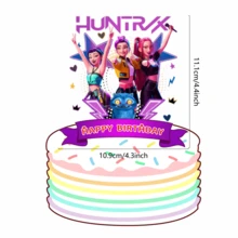 1 unidade de cartão decorativo para ovo de aniversário com tema de grupo feminino (2026), ideal para decoração de sobremesas em festas de aniversário. Perfeito para festas com tema K-POP. - Multicolorido - Ver 8