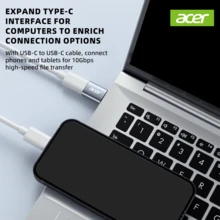 Adaptor Antarmuka Acer dengan USB 3.2 untuk Performa Transfer yang Optimal, Opsi USB-A/USB-C, Casing Paduan Logam, Tekstur Matte, Ringkas dan Ringan, Mudah Dibawa - Grey - View 7