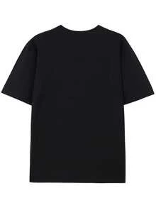 Ligera. Esta no es una camiseta de un oso, sino de un divertido perro de Newfoundland, adecuada tanto para hombres como para mujeres. Cuenta con un di - Negro - Ver 4