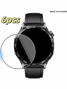 (Lot de 6) Compatible pour Hw Watch GT 6/GT 6 Pro/GT 5/GT5 Pro/Watch GT 4/Watch GT Runner 2/Watch Ultimate 41mm/42mm/43mm/46mm, protecteur d'écran en verre trempé anti-rayures, compatible avec la coque, HD ultra, sans bulles, installation facile - 6 pièces - Voir 18