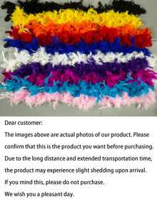 6.6ft Colorful Artificial Feather Scarf, Suitable For Women, Can Be Used For Dancing, Wedding, Party, Halloween, Stage Decoration, Festival Party Headdress Accessories, Clothing Accessories, Scarf Decoration, Suitable For Birthday Party, Halloween, Christmas, Racing, Afternoon Tea, New Year's Eve, Concert And Home Decor, Dance Wedding, Stage Performance, Carnival Costume And Accessories, Party Supplies, An Ideal Gift Choice. - Multicolor - View 10