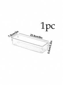 6pcs Transparent Cup And Spoon Storage Box, Cosmetics Storage Basket, Skin Care Product Storage Rack, Bedroom Dresser Storage Box, Clear Stackable Drawer Organizer, Multi-Purpose Desktop Storage Box, Multi Specification Desktop Storage Box, Compartment Sorting Box In The Drawer, Space-Saving Organizer - Multicolor - View 12