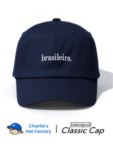 1顶“Brasileira”刺绣经典棒球帽，多种颜色可选，展现巴西民族自豪感的复古老爹帽，简约标语户外旅行配饰，女士适用。 - brasileira - 查看 14