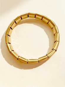 1 pieza Brazalete expandible desmontable de acero inoxidable con 18 articulaciones de moda, adecuado para hombres - Pulsera - Ver 8
