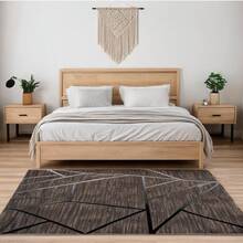 Modern Turkish Carpet | Minimalist Patterned Area Rug | Size Options From 80x250 Cm To 180x280 Cm Made ın Turkey - Light Grey - View 3
