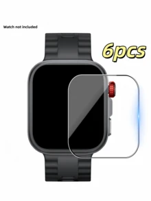 (Lot de 6) Compatible pour Hw Watch GT 6/GT 6 Pro/GT 5/GT5 Pro/Watch GT 4/Watch GT Runner 2/Watch Ultimate 41mm/42mm/43mm/46mm, protecteur d'écran en verre trempé anti-rayures, compatible avec la coque, HD ultra, sans bulles, installation facile - 6 pièces - Voir 14