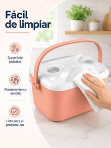 Nevera portátil duradera, a prueba de fugas, práctica y fabricada con materiales de alta resistencia. Ideal para el hogar. Perfecta para acampar en verano, picnics, la playa, viajes y actividades al aire libre. Garantiza la  alimentaria, es ideal para picnics y fiestas al aire libre. - Rosa - Ver 7