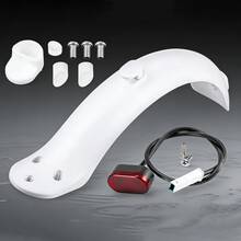 LYXM102-2 Rear Fender Kit - M365/M365 Pro - (Housing + Hook + Silicone Screw Cap + Silicone Hook Cap + Taillight) - Compatible With Rear Fork - Rear Fender Kit - White - White - View 6