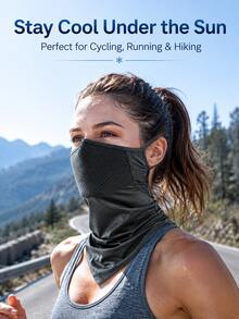 Ice Silk Cooling Sun Protection Mask For Men And Women, UPF50+ UV Protection, Breathable Mesh Design, Suitable For Cycling, Fishing, Hiking, Motorcycle Riding And Other Outdoor Activities, Comes With Replaceable Filter Breathable Mask - Multicolor - View 4