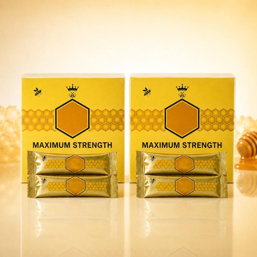 2-Pack Energy Support Honey Jelly Sachets, Ginseng & Bee Pollen Herbal Mix, 24 Count 20G Per Pack - 2 Items - View 1