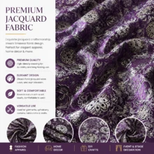 1pc, Exquisite Embroidered Brocade Fabric, 150g/Sqm, Polyester Material, Pre-Cut, Hand Wash Only, Suitable For DIY Handicrafts, Sewing, Clothing And Home Decor - Multicolor - View 11