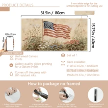 1pc Vintage Style Wall Art Poster, July 4th Art Print, American Flag Painting Print, Independence Day Art, American Decor, Independence Day Wall Art, Framed Or Unframed, Room Decor, Home Decor, College Dorm Apartment Decor, Hotel, Home, Living Room, Bedroom, Bathroom And Office Wall Decor Gift - A - View 14