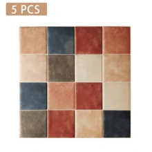 shiny home Colorful Self-Adhesive Wall Tiles - Kitchen And Bathroom Grid Wall Stickers - Self-Adhesive Wall Tile Grid Stickers, In Multiple Colors (1/5/10 Sheets) - Colorful Checkered Pattern - View 9