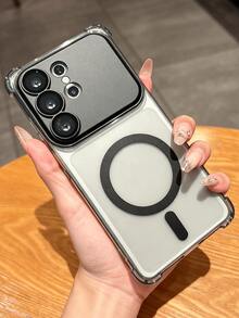 奢华哑光透明可拆卸镜头手机壳，兼容三星 Galaxy S26 Ultra、S26 Plus、S25 Ultra、S24 Ultra、S25、S24 Plus，支持无线充电，保护摄像头后盖 - 黑色 - 查看 3