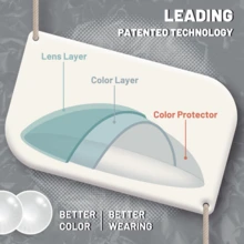 Lalens Lcy 6個月拋棄式灰色隱形眼鏡，直徑14.2mm，基弧8.6mm，小瞳孔，適合淺色和深色眼睛，自然外觀，適合春季、Y2K韓系時尚、生日禮物、派對、學生開學 - 冰灰色 - 查看 9