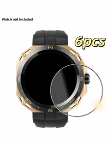 (Lot de 6) Compatible pour Hw Watch GT 6/GT 6 Pro/GT 5/GT5 Pro/Watch GT 4/Watch GT Runner 2/Watch Ultimate 41mm/42mm/43mm/46mm, protecteur d'écran en verre trempé anti-rayures, compatible avec la coque, HD ultra, sans bulles, installation facile - 6 pièces - Voir 20