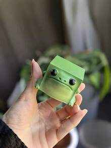 Katak Kubus Ukir Kristal Alami, Dekorasi Ukiran Kristal Lucu, Hadiah Sempurna untuk Hari Valentine, Paskah, Kristal dan Batu - MultiWarna - View 2