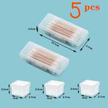 6/5/4/3/2/1pcs Portable Transparent Small Item Storage Box, Medicine Box, Travel Organizer, Bathroom Organizer, Cotton Swab Box, Toothpick Organizer, Dust-Proof Storage Box, Transparent Plastic Container Wholesale - Multicolor - View 17