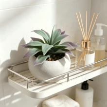 1pc Artificial Succulent Potted Plant, Maintenance-Free, Adds Ambiance To Space, Nordic Ins Style, Suitable For Home Entrance, Desktop, Office, Hotel Photography And Other Desktop Decor - Red Violet - View 6