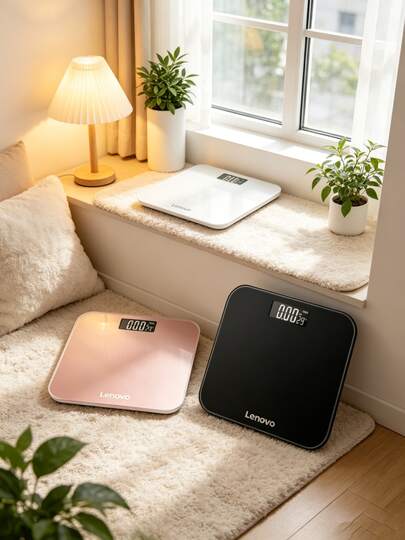 Lenovo Smart Body Fat Scale (Rechargeable/Battery-Powered, Choose One), High-Precision Sensor, Home/Dormitory Body Scale, Sports And Health Weighing, Essential For Fitness And Weight Loss.