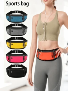 Túi đeo hông thể thao unisex, phù hợp cho tập thể dục và chạy bộ ngoài trời, thiết kế ẩn để đựng điện thoại và các vật dụng ngoài trời. - Nhiều màu - Xem 1