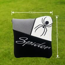 Spider Embroidered Square Mallet Type Magnetic Golf Club Head Cover, Ideal Golf Accessory For Golfers - Multicolor - View 6