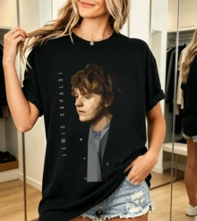T-Shirt 100% Coton Lewis Capaldi Portrait Polygonal Pop Vintage - Black - View 6