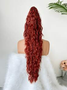 Tóc nối tổng hợp WIGGAGA 30 inch màu ombre xám/nâu highlight/cam highlight/cam gợn sóng, phù hợp cho nữ, kiểu tóc đuôi ngựa kẹp đa năng, sóng vàng tự nhiên cho sử dụng hàng ngày và các dịp đặc biệt, phụ kiện tóc đuôi ngựa chất lượng cao. - Màu Cam cháy - Xem 10