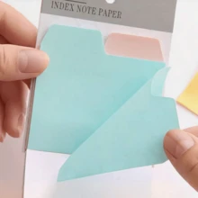 90 hojas de notas adhesivas de índice de 6 colores, marcadores de página codificados por colores, etiquetas autoadhesivas para anotaciones en libros, pegatinas para planificador escribibles, adecuadas para la escuela, la oficina, la lectura, útiles escolares - Unitalla - Ver 6