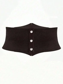 1 chiếc thắt lưng corset da màu tối cỡ lớn dành cho nữ, khóa kim loại phong cách Punk, thích hợp cho các lễ hội âm nhạc, Halloween và các buổi tiệc. - Cà phê nâu - Xem 4