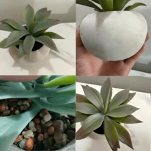 1pc Artificial Succulent Potted Plant, Maintenance-Free, Adds Ambiance To Space, Nordic Ins Style, Suitable For Home Entrance, Desktop, Office, Hotel Photography And Other Desktop Decor - Red Violet - View 4