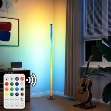 Đèn sàn LED RGB 49 inch, cấp nguồn USB, điều khiển bằng ứng dụng/điều khiển từ xa/nút bấm, đèn đổi màu theo nhạc, hẹn giờ, tự tạo hiệu ứng ánh sáng cho trang trí phòng, phòng chơi game, phòng khách, nhà bếp, trang trí tiệc, trang trí sinh nhật. - đèn sàn - Xem 8