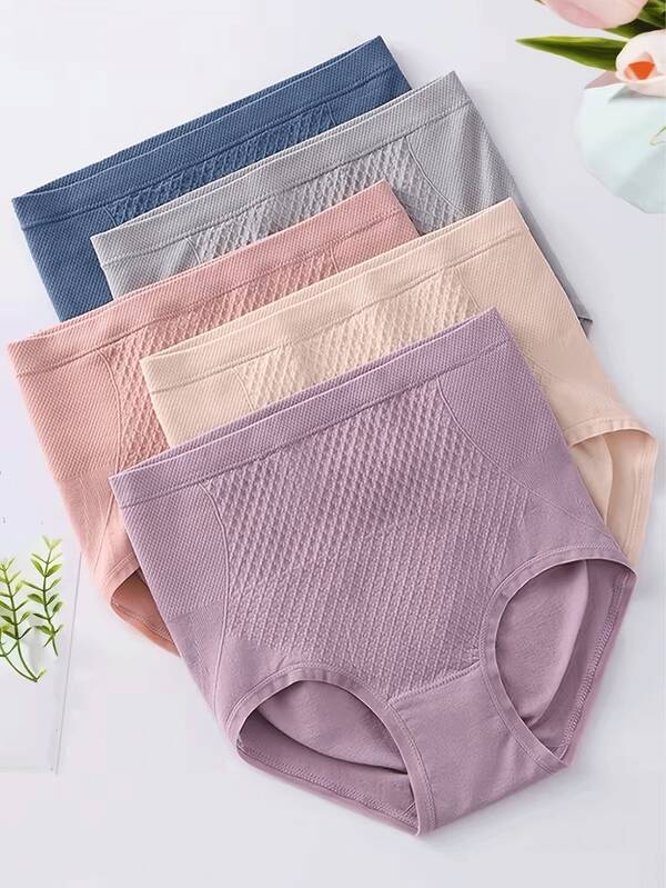 Set de 2 bragas de mujer de cintura alta, que levantan y afilan la cintura, transpirables y cómodas, talla única (36-63kg)
