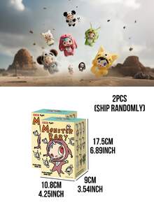 POLAR-Monster Baby Monster Collection Series Plush Keychain Blind Box Ver.1, 6 Regular Styles + 2 Hidden Styles, Figure Toy Blind Box Collection, Plush Doll Blind Box, Daily Plush Backpack Keychain, Holiday Party Gift, Halloween And Christmas Gift - Multicolor - View 11